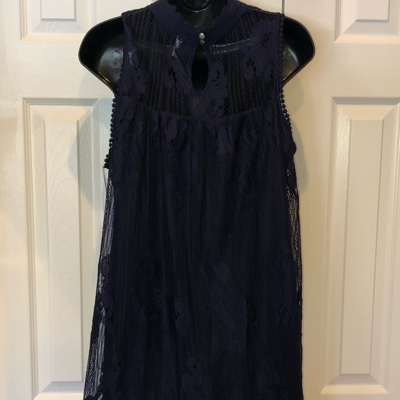 NWT XHILARATION Navy Lace Dress - Picture 2 of 5